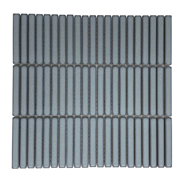 Vintage Stack Grey Kit Kat Mosaic Tile Gloss 284x295mm
