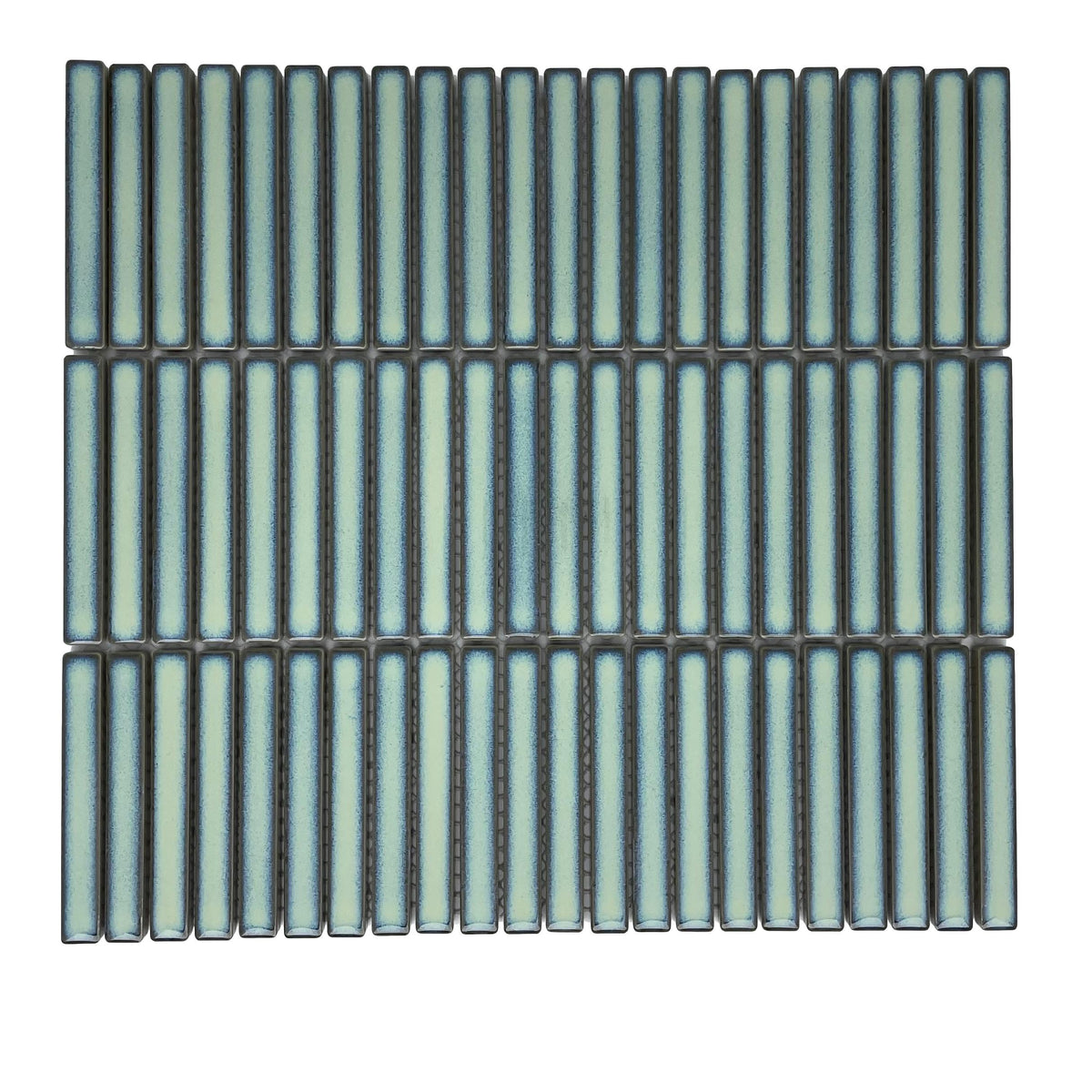 Vintage Stack Sage Kit Kat Mosaic Tile Gloss 284x295mm