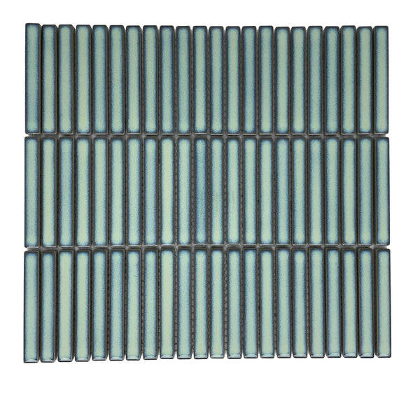 Vintage Stack Sage Kit Kat Mosaic Tile Gloss 284x295mm