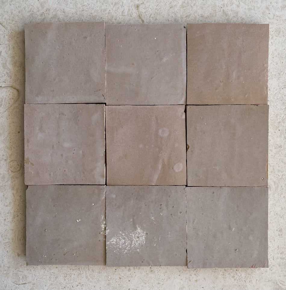 Zellige 100x100 Terracotta Square Moroccan Handmade Tile