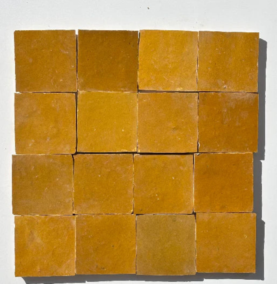 Zellige 100x100 Terracotta Square Moroccan Handmade Tile