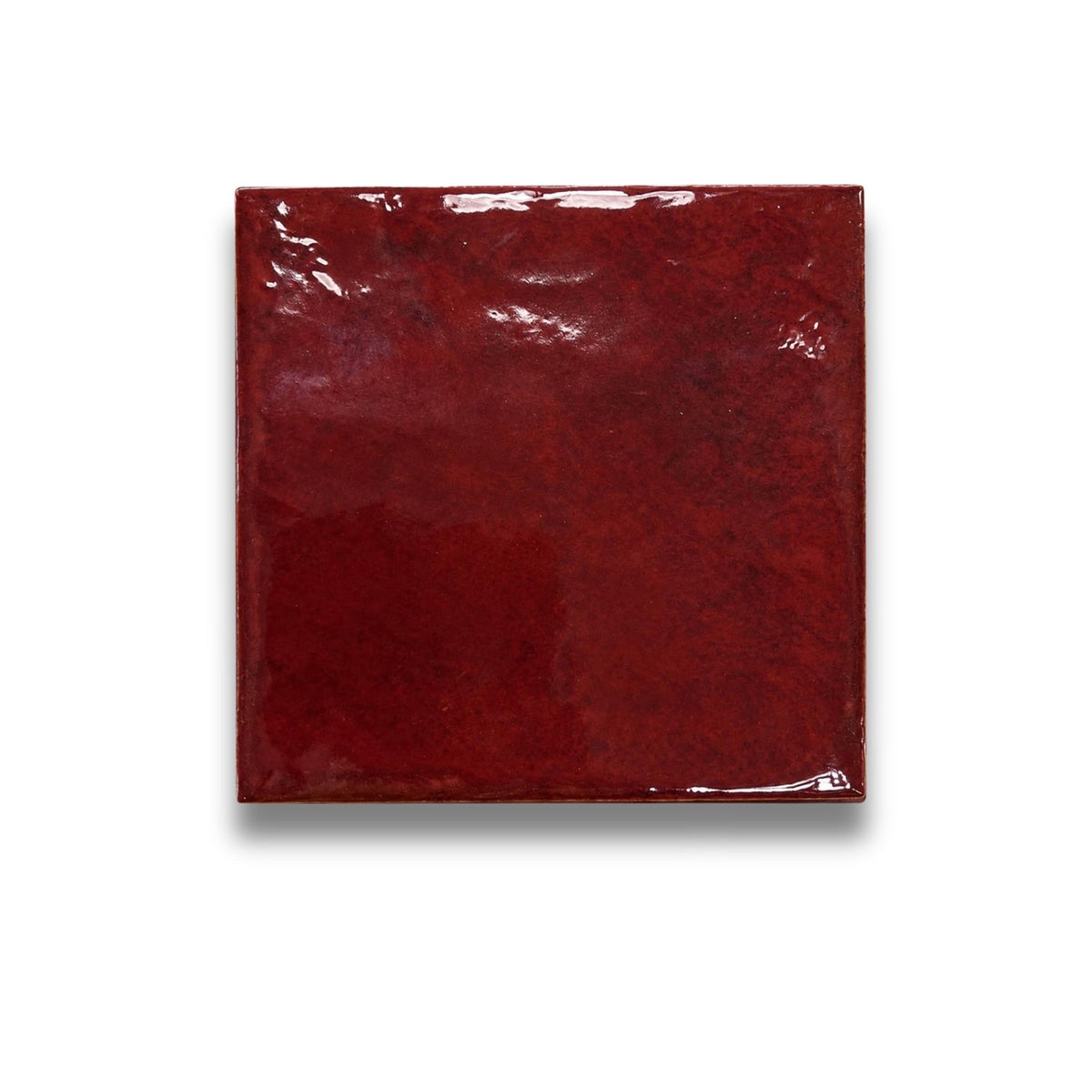 Majorca Burgundy Gloss Porcelain Square Wall Tile 100x100mm