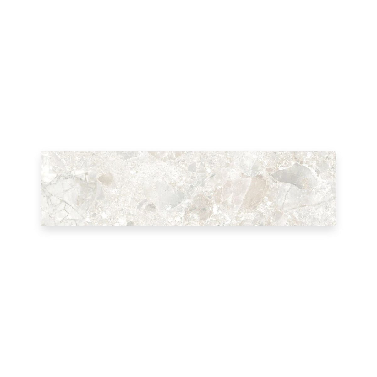 Matera Luna White Stone Look Matt Porcelain Subway Tile 60×250mm