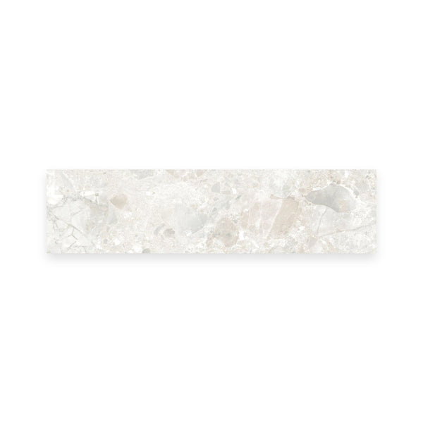 Matera Luna White Stone Look Matt Porcelain Subway Tile 60×250mm