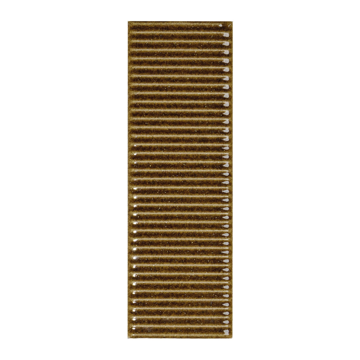 Micare Canale Ambar Dark Gloss Porcelain Wall Tile 50x150mm