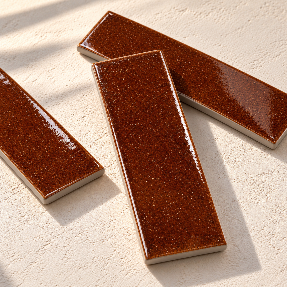 Micare Saffron Dark Gloss Porcelain Wall Tile 50x150mm