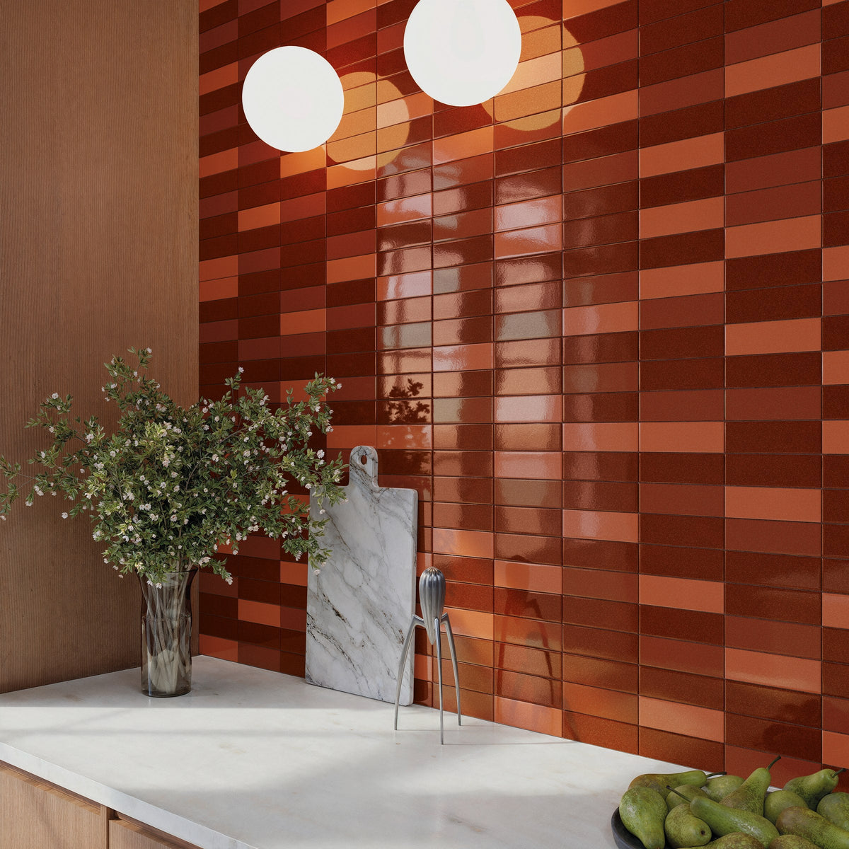 Micare Saffron Light Gloss Porcelain Wall Tile 50x150mm
