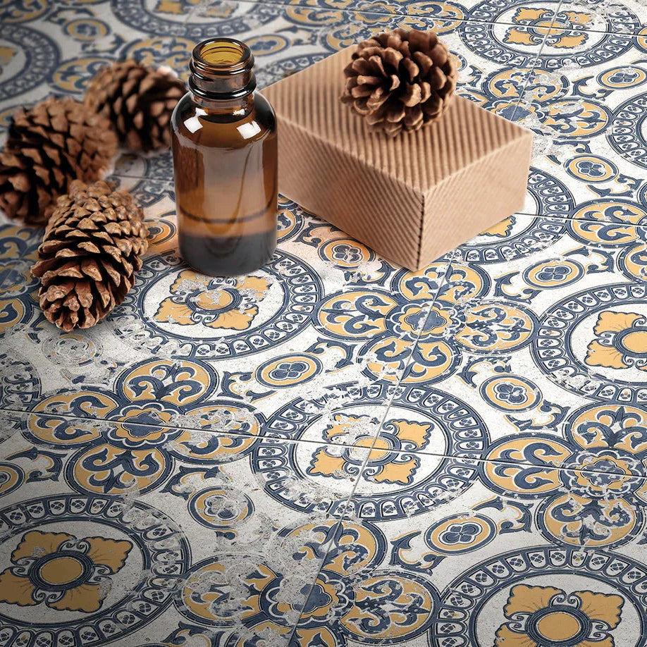 Mystique 205x205mm Vintage Encaustic Look Tile