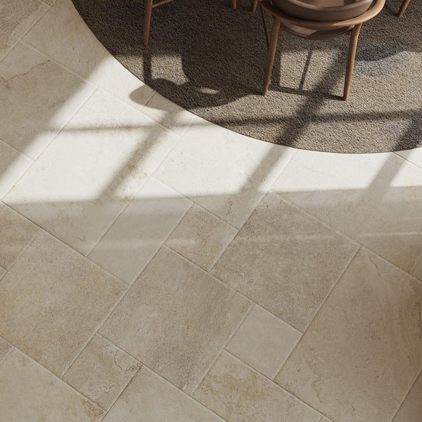 Noosa French Pattern Travertine Look Beige External Porcelain Tile
