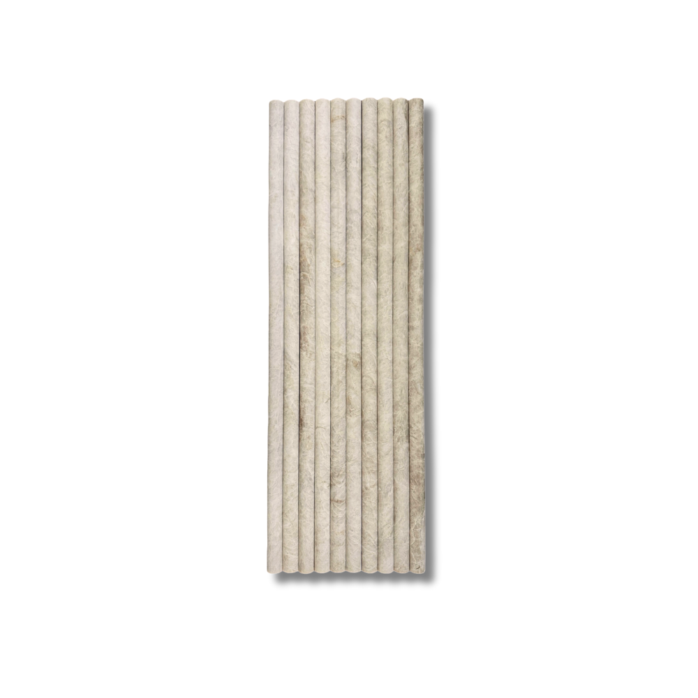 Bamboo Fluted Taj Mahal Natural Marble Mosaic Tile Honed 30x900mm